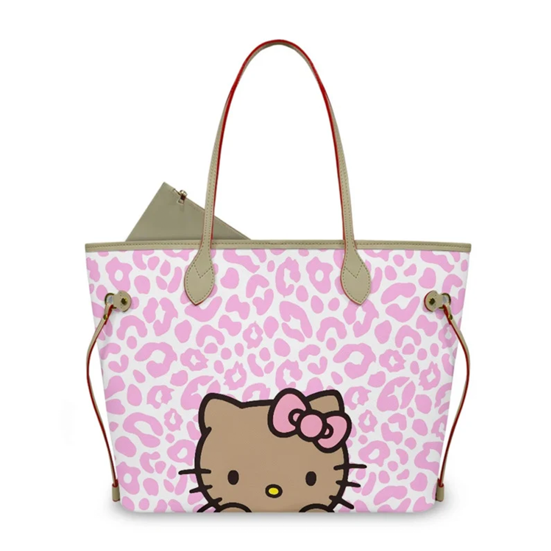 HK PINK LEOPARD TOTE BAG