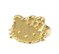 HK Face 14k Gold Ring